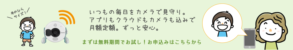 お子様の見守りならカメラ付き見守りサービス「ピースアイ」