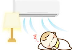 室内の温度・湿度をこまめにチェックしてエアコンをコントロール！室内の温度、湿度は赤ちゃんの健康に直結！